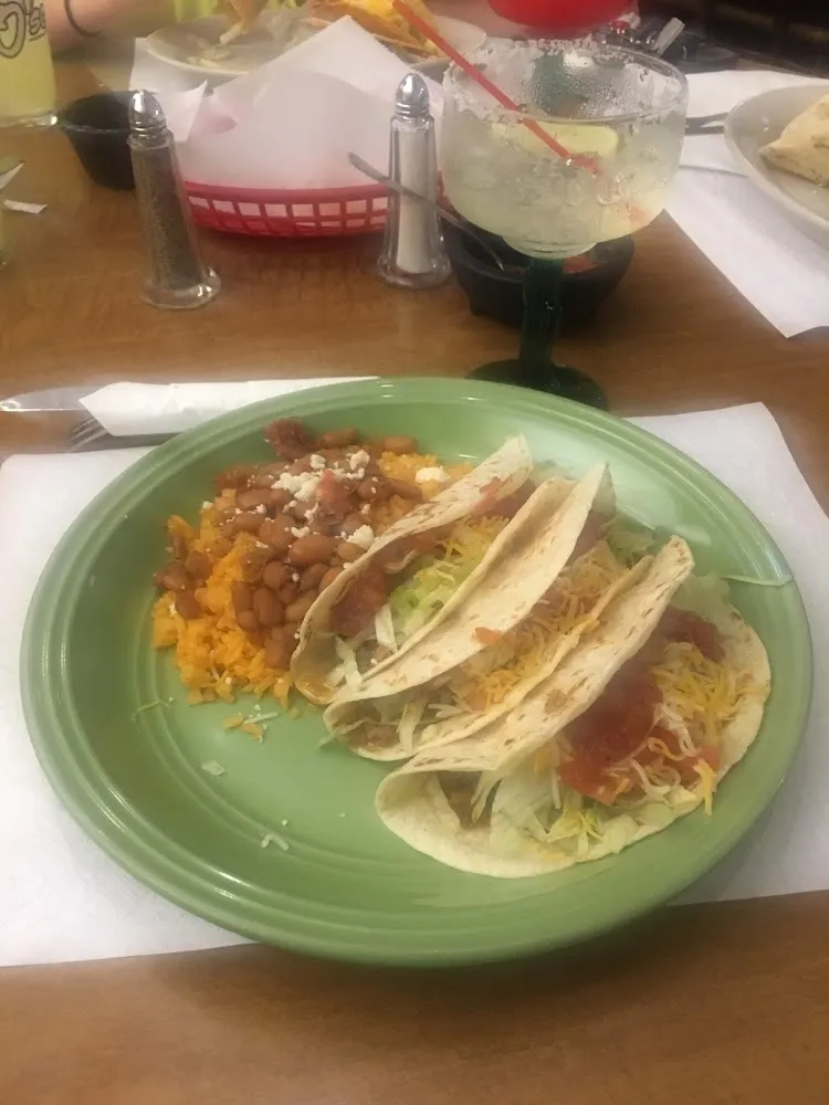 Tacos with Beans and Rice